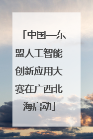 中国—东盟人工智能创新应用大赛在广西北海启动